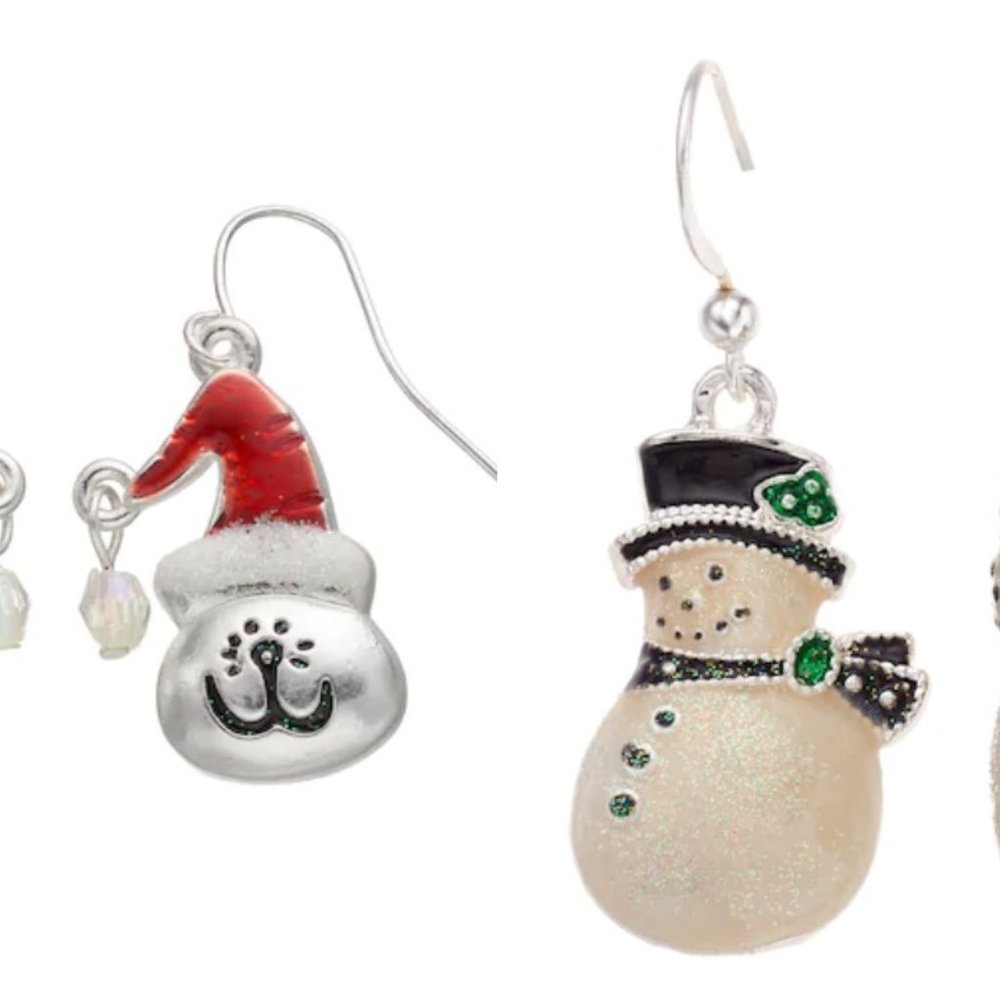 Two Pair of Holiday Season (Christmas) earrings